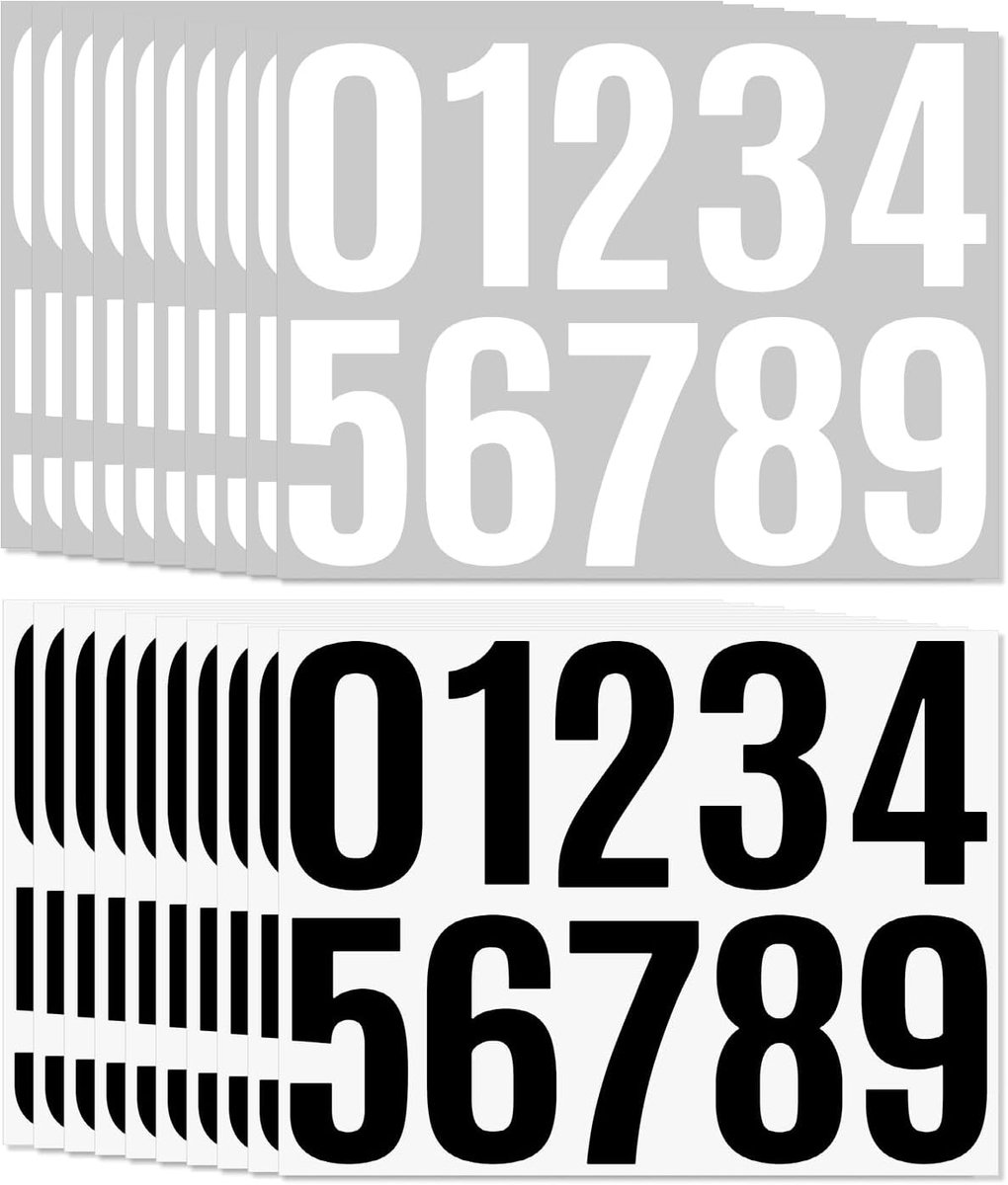 Nummerstickers 10 cm - zelfklevend vinyl - weerbestendig - ideaal voor huisnummers en afvalbakken - ShopVlot