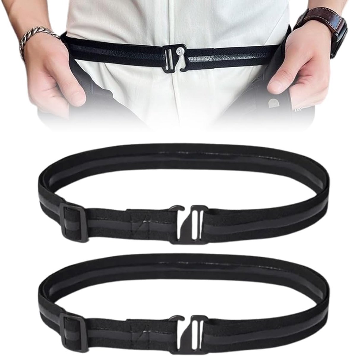 Herenbraces verstelbaar - zwart - antislip bandjes - comfortabele look voor werk - ShopVlot