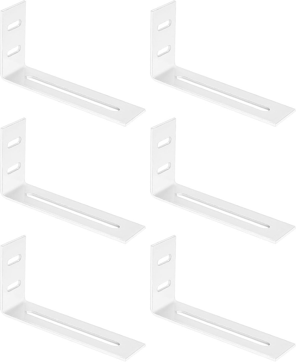 Hoekbeugels 90 Graden - Wit, 10 x 5 x 2,5 cm - Verstelbare metalen hoeksteunen - Voor stevige meubelconstructie - ShopVlot