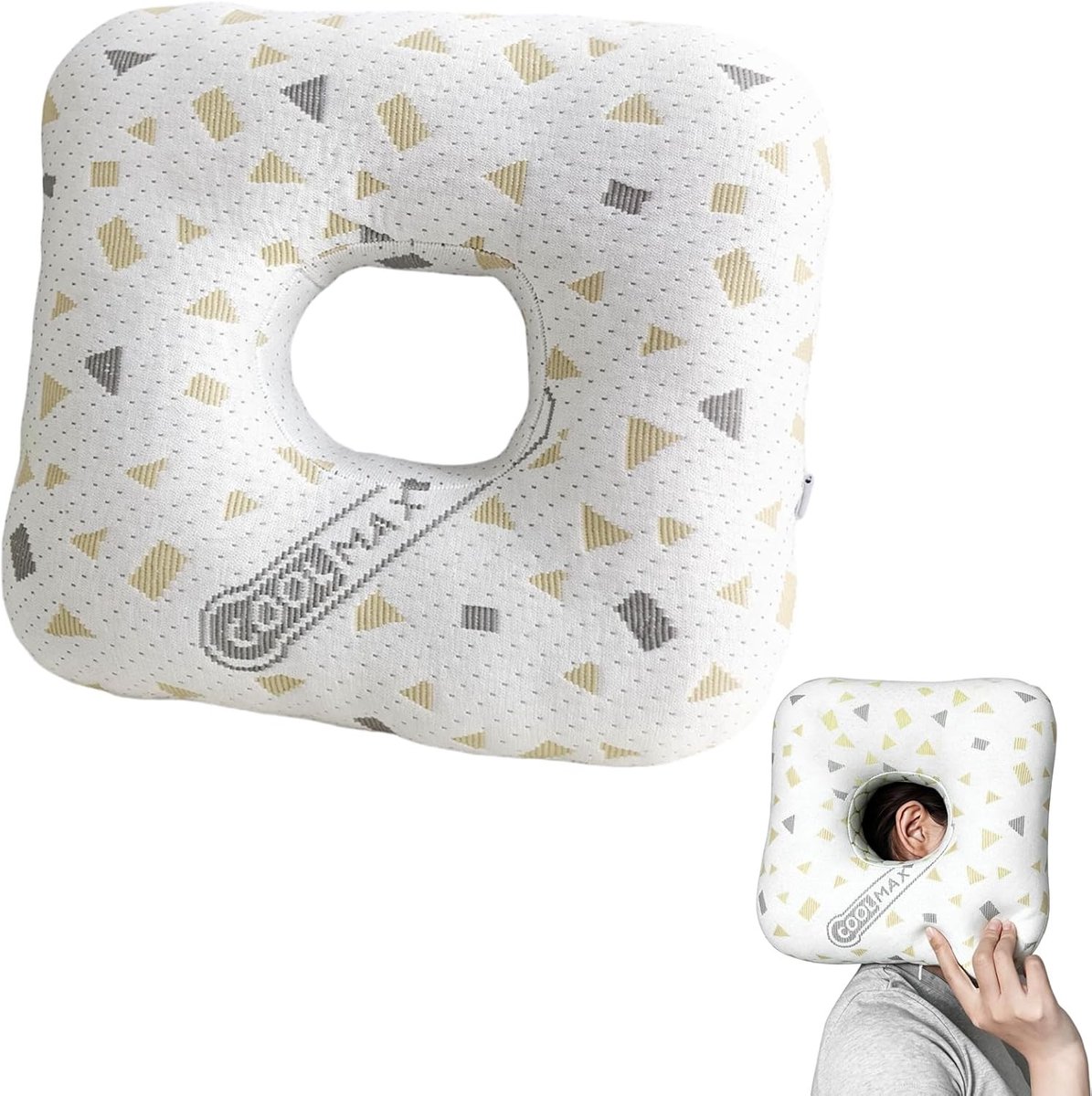Zachte Donut Kussen voor Oor Piercings, Verstelbare Oorkussens voor Zijslapers, Drukverlagend Nekkussen voor Comfort en Ontspanning