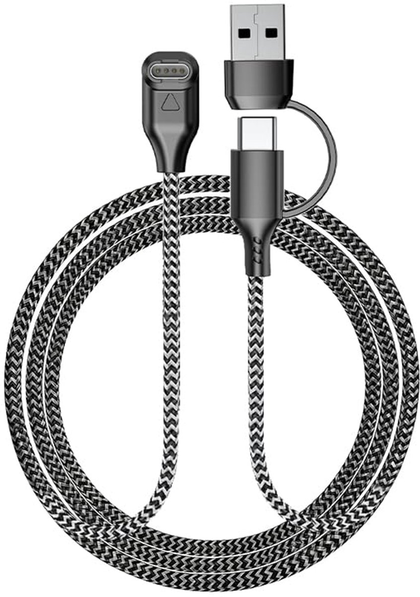 USB C kabel voor sporthorloges - 2 in 1 ontwerp - rechte hoek - ideaal voor snel opladen - ShopVlot