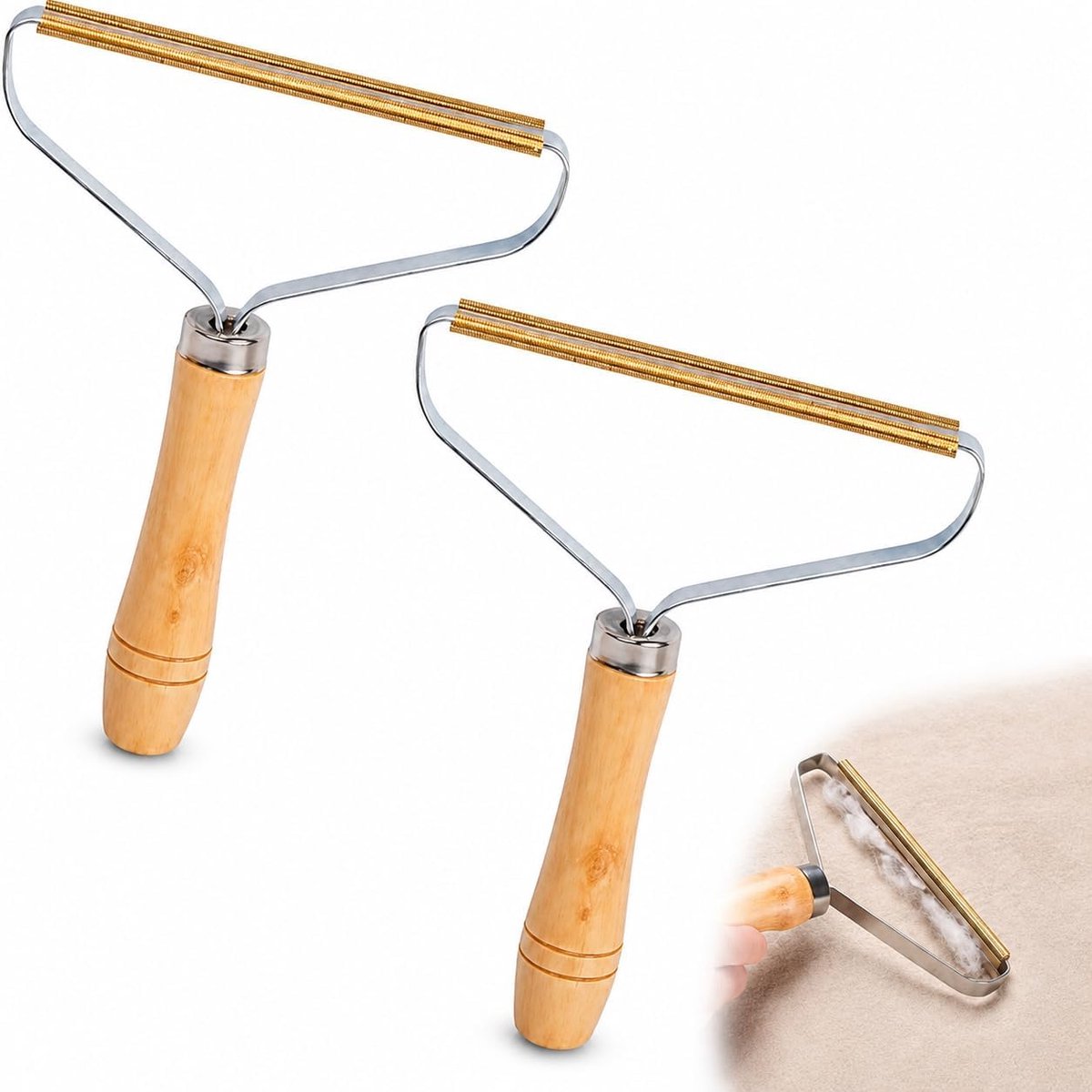 Viltverwijderaar voor tapijt - 2 stuks - metalen krabber - verwijdert dierenharen van kleding en meubels - ShopVlot
