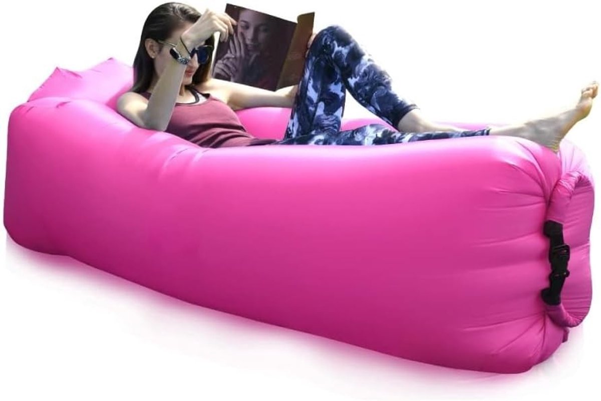Opblaasbare Lounger en Hangmat, Vouwbare Air Sofa voor Strand, Kamperen, Picknicks en Festivals met Compressiezakken