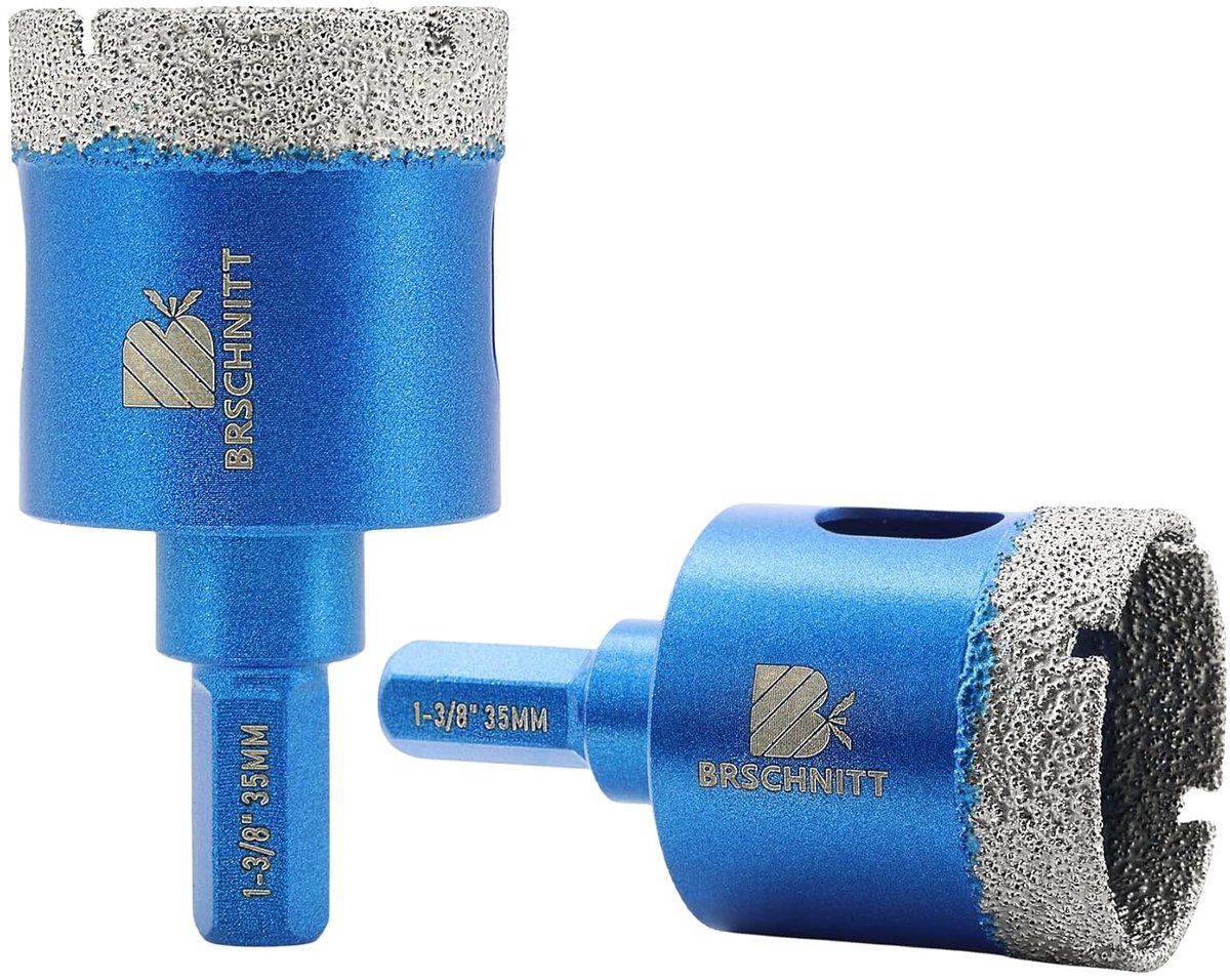 Diamant boor 35mm - voor keramiek, graniet en tegels - hex shank - ideaal voor droogboren - ShopVlot