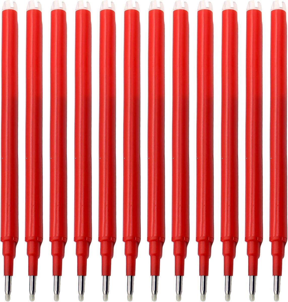 Vulpen navullingen 0.5 mm - rood - uitwisbaar - ideaal voor school en kantoor - ShopVlot