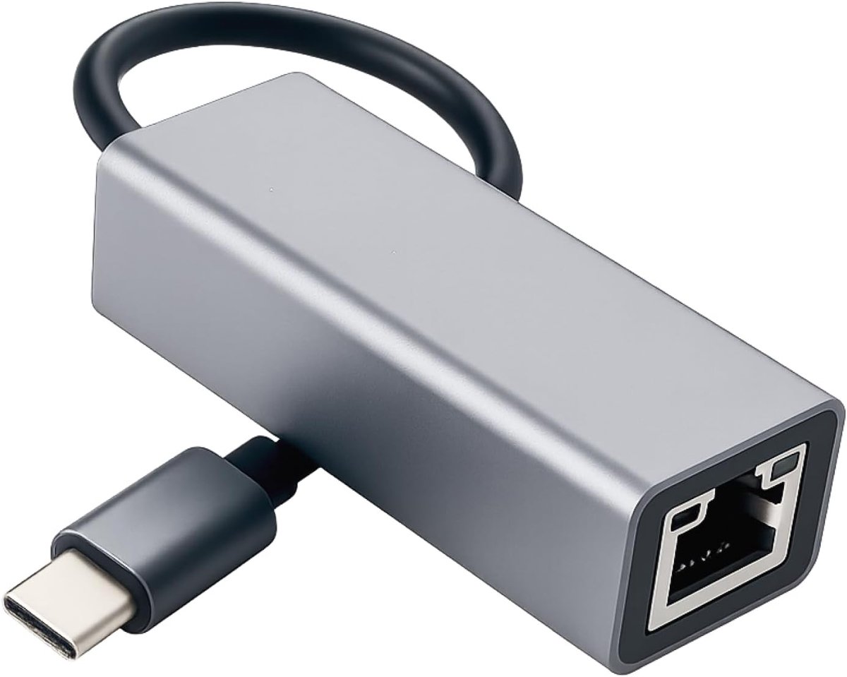 USB C Ethernet Adapter 100 Mbps - Grijs - RJ45 Poort - Stabiele LAN Verbinding - ShopVlot
