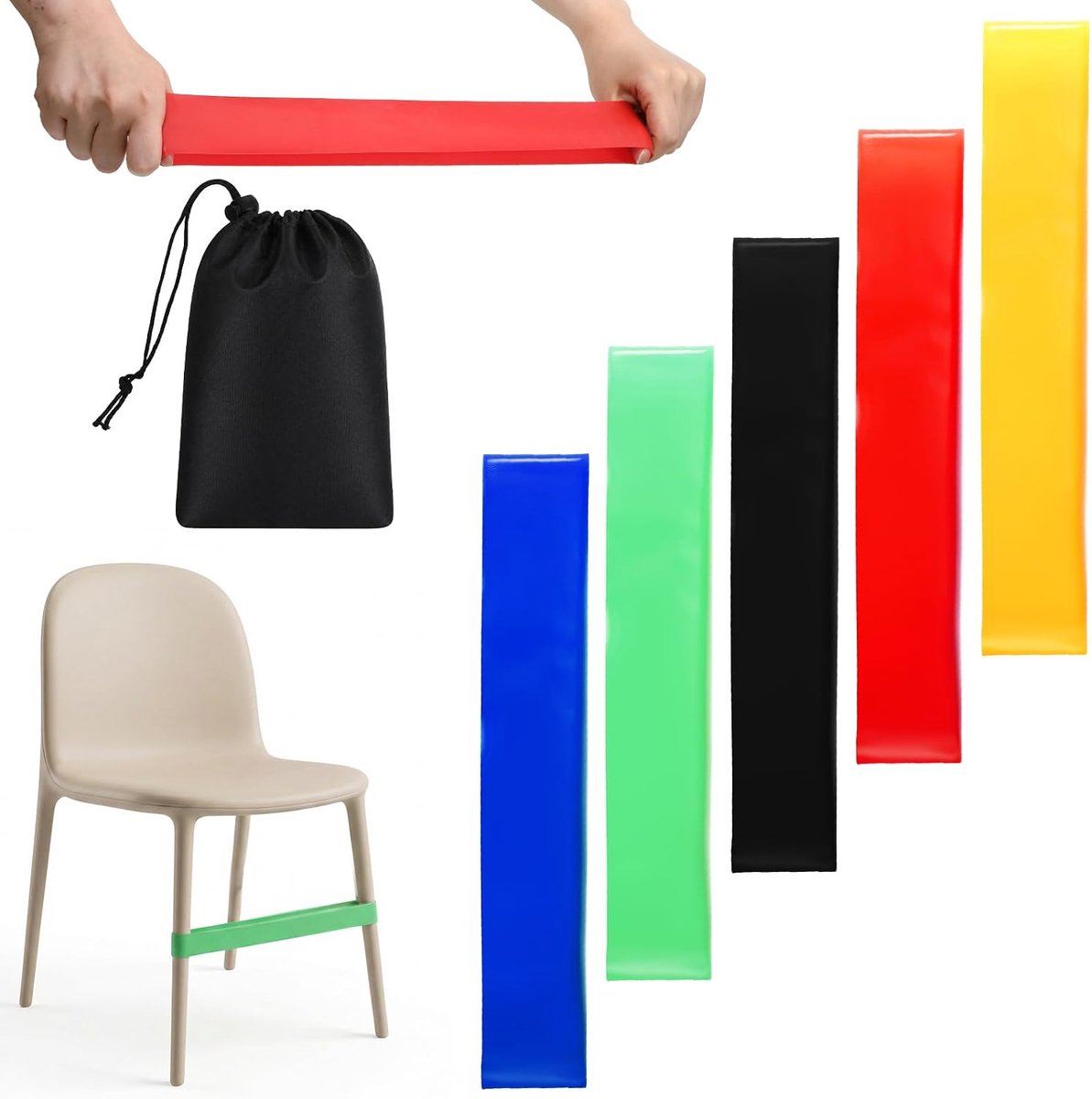 Elastische stoelbanden 5 stuks - kleurrijk - flexibele zitgordels - voor kinderen met ADHD en autisme - ShopVlot