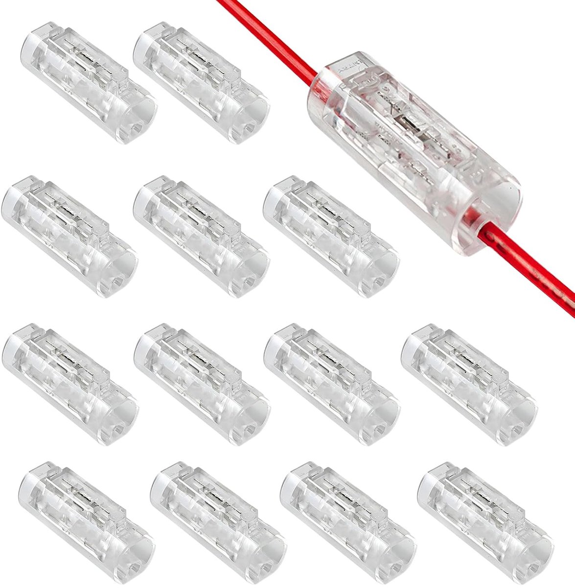 1-pin kabelverbinders - 0,35 - 0,5 mm² - transparant - snel en eenvoudig aansluiten - ShopVlot