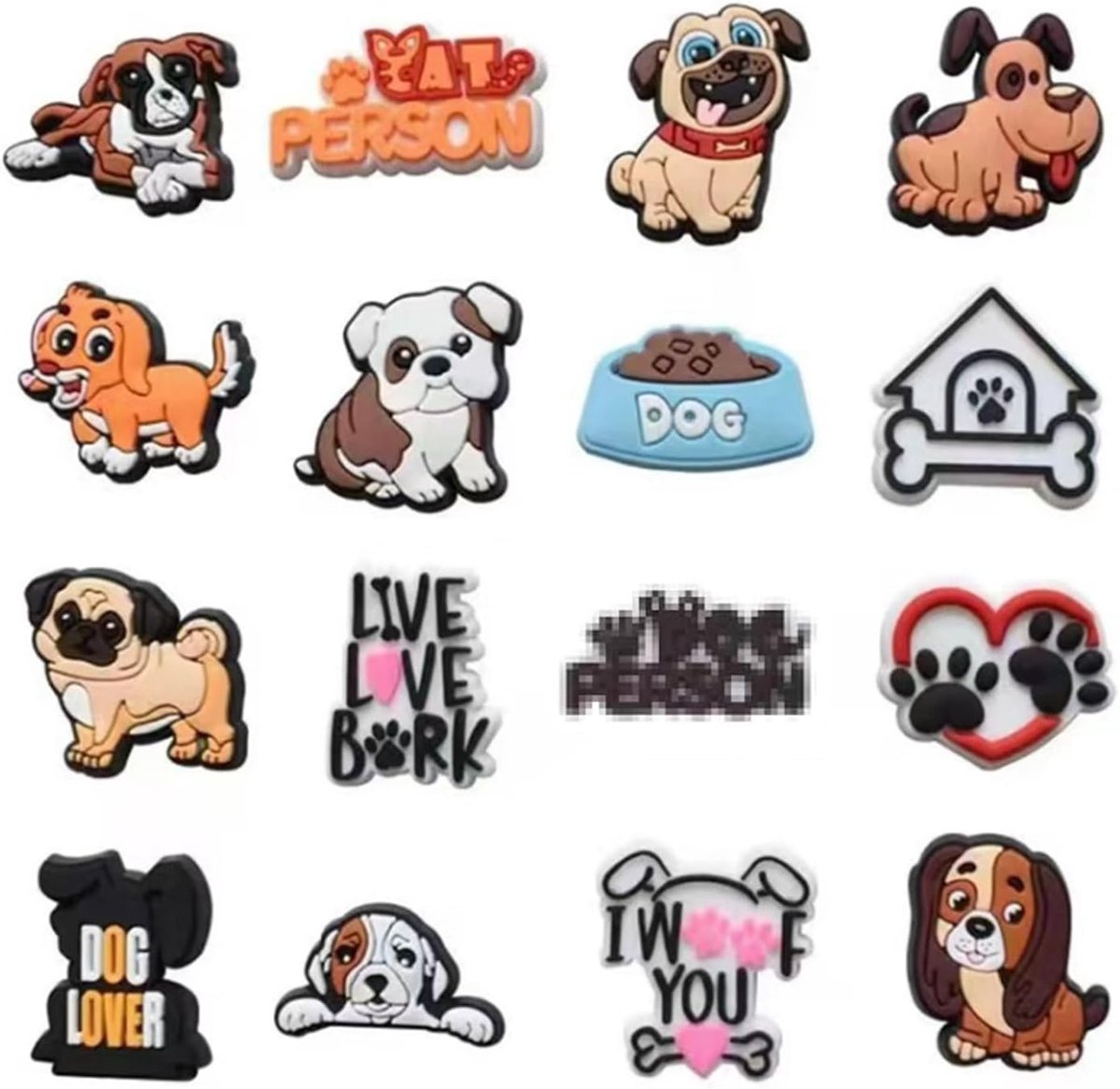 Schoen charms hondenschoen - Set van 16 - Waterdichte decoratie - Leuke accessoires voor kinderen - ShopVlot