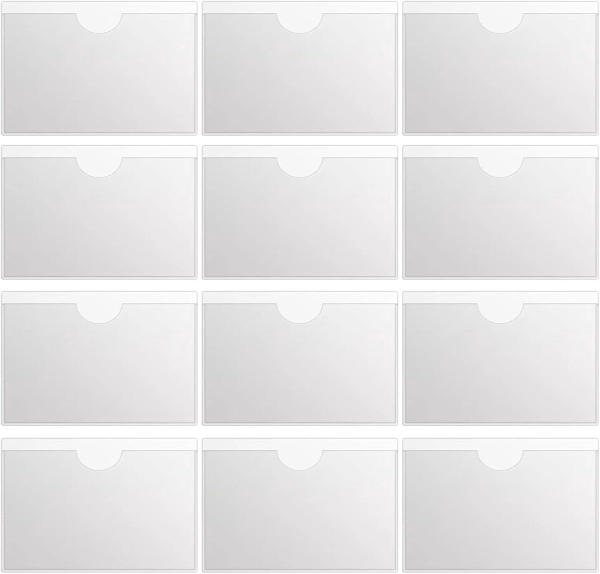 Transparante labelhouder 6 x 9 cm - PVC beschermhoes - ideaal voor parkeerkaarten - houdt kaarten zichtbaar - ShopVlot