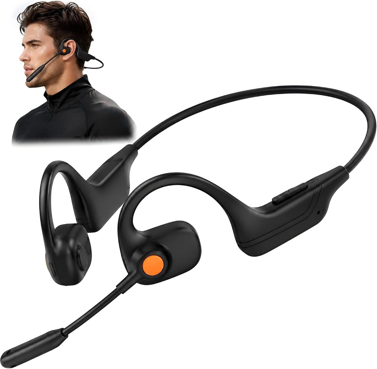 Hoofdtelefoon met knotengeluid - Bluetooth 5.3 - open ear ontwerp - ideaal voor buitensporten - ShopVlot