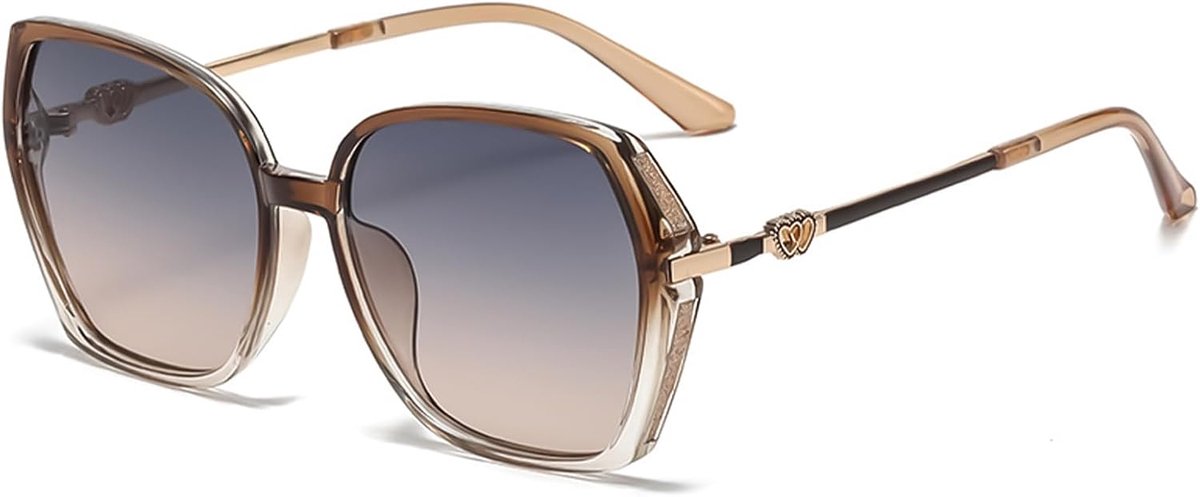Sunglasses Women's Large Trendy Butterfly Aesthetic Frame Large Square UV Protection - ShopVlot