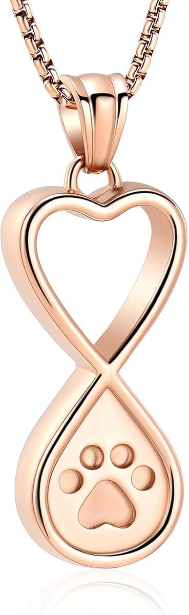 memorial jewelry Infinity Love Pet Urn Necklace for Ashes, Dogs/Cat, Funeral, Urn Necklace - ShopVlot