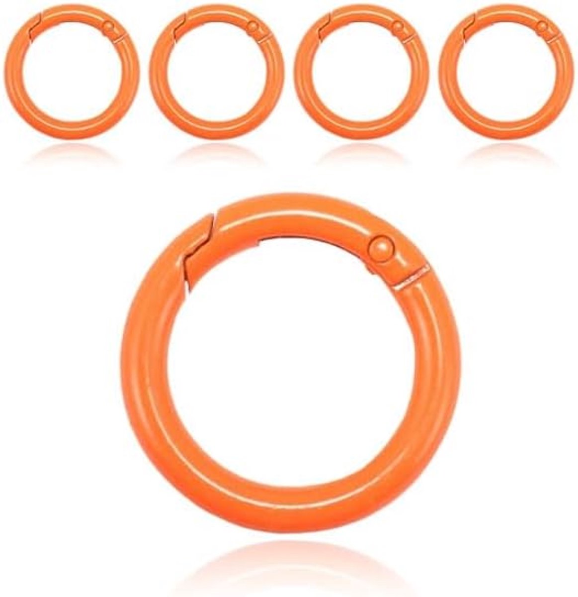 Set Of 5 Boho Carabiners - Colors, orange - ShopVlot