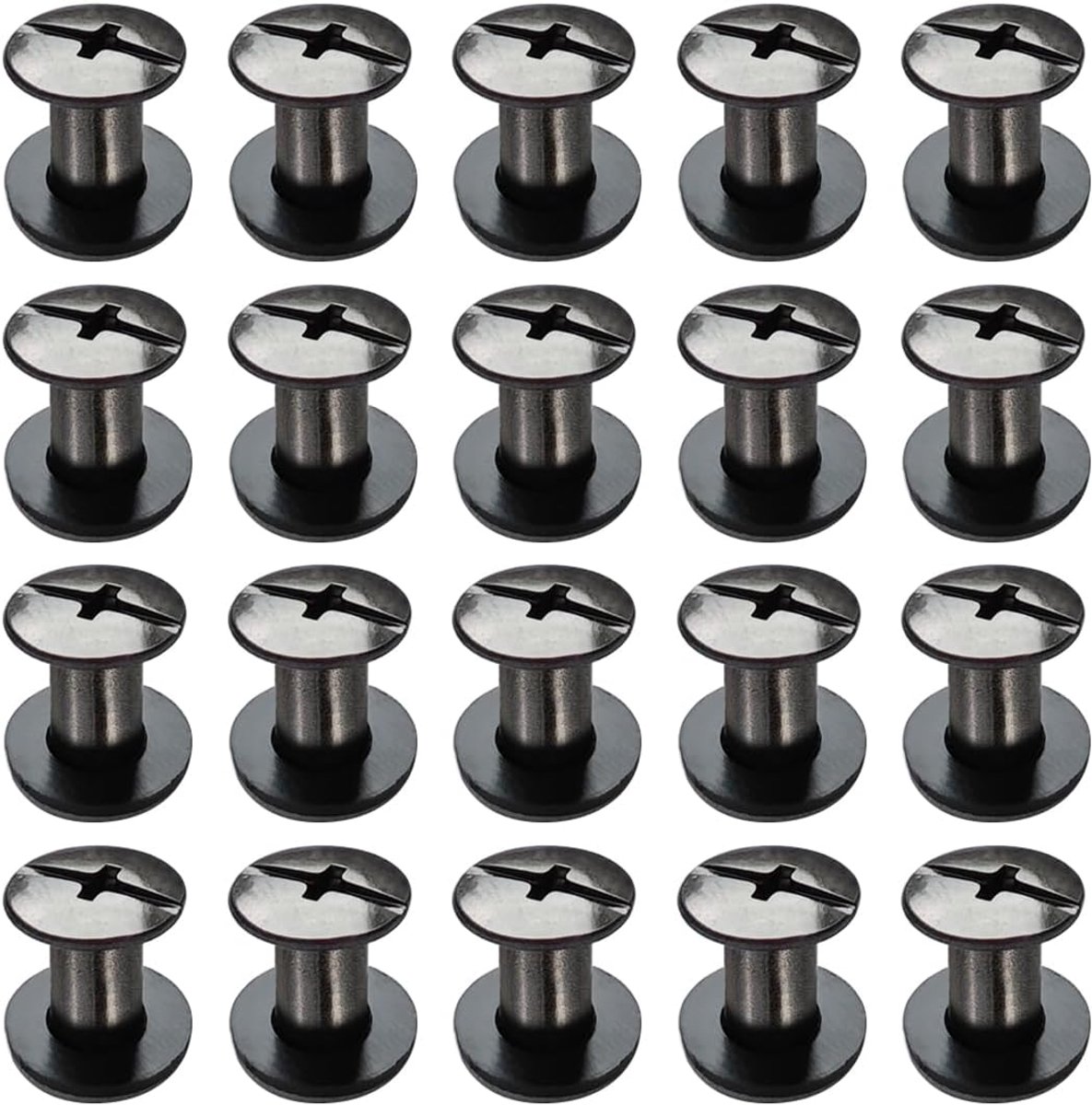 Chicago Book Screws Stainless Steel M5 x 8 mm Chicago Screws Book Binding Screws Screw Rivets for Leather Bags Books - ShopVlot