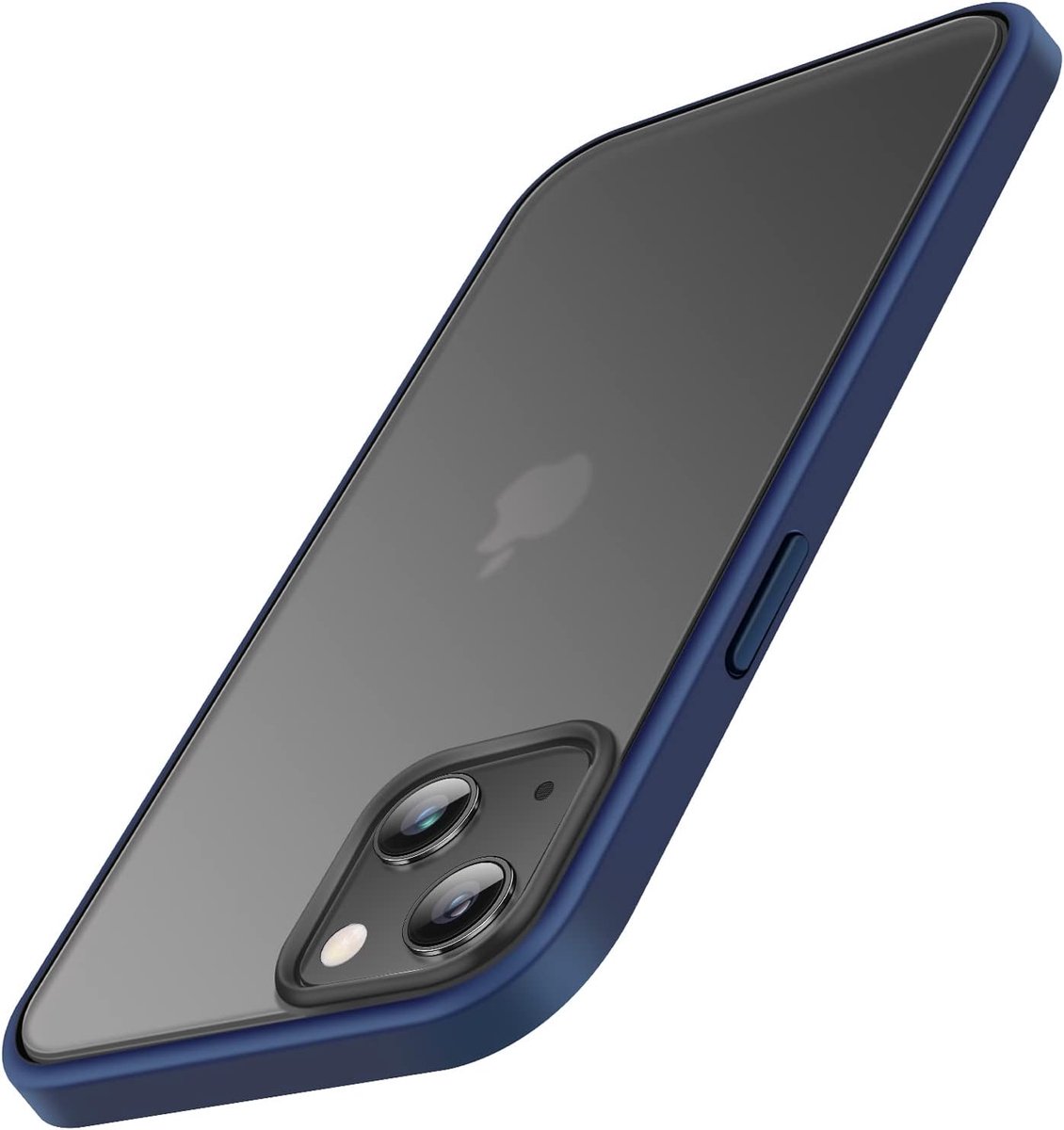 TENDLIN Compatible with iPhone 14 Case Translucent Matte Hard Back Cover with Soft Silicone Bumper Comfortable Case - ShopVlot