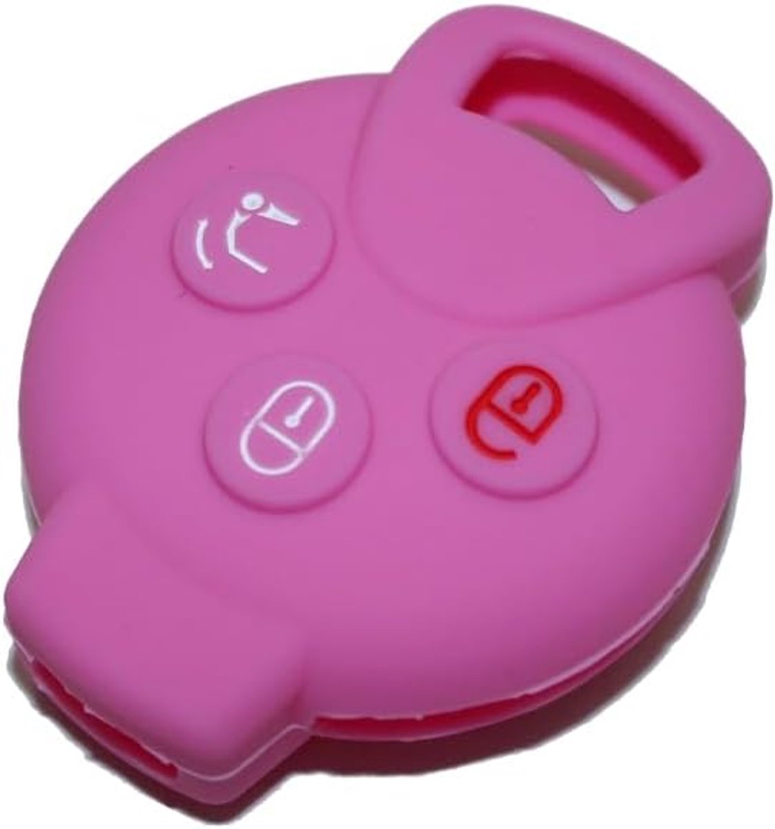 SALPIE Protective cover for high-quality silicone keys compatible with Smart 451 453 Mercedes Benz (pink, silicone - ShopVlot