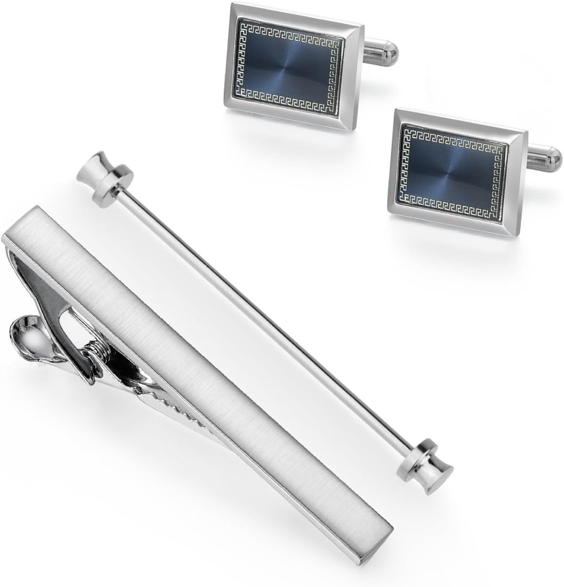 Wynameleri Tie Bar Pin, Ujoy Tie-Clip Set for Men Clip, Suit Accessories for Men, Black Brass Tie Clip Set for Men - ShopVlot
