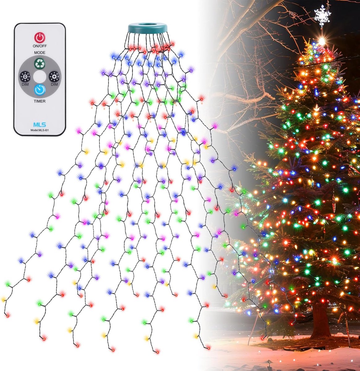 Fairy lights for the Christmas tree colored lights - ShopVlot