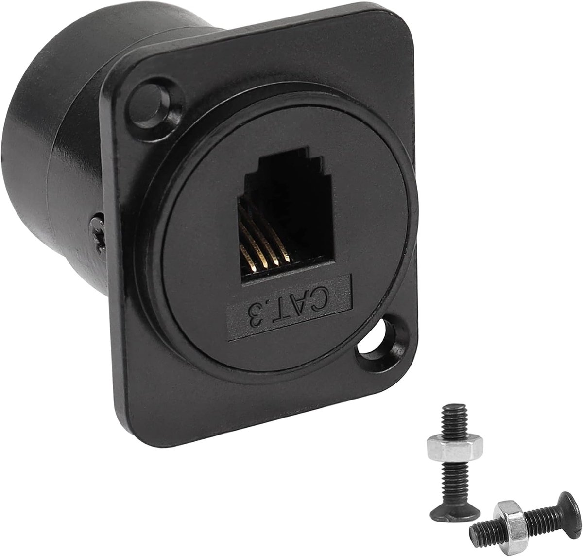 QIANRENON RJ11/RJ9 4P4C Panel Mount Feed-Through Connector CAT3 RJ9 Female-to-Female Phone Line Through Jack, XLR - ShopVlot