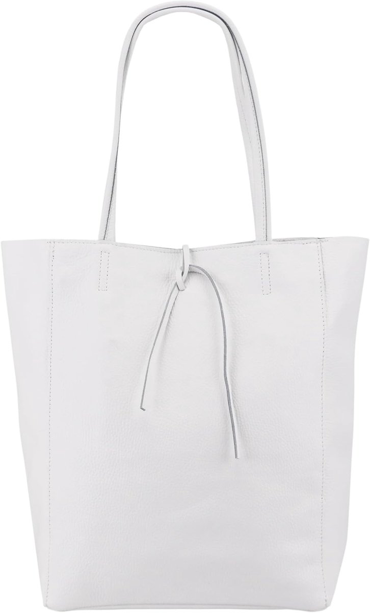 SH Leder Elegant women's shopper shoulder bag made of genuine cowhide leather with zip, spacious handbag with inner - ShopVlot