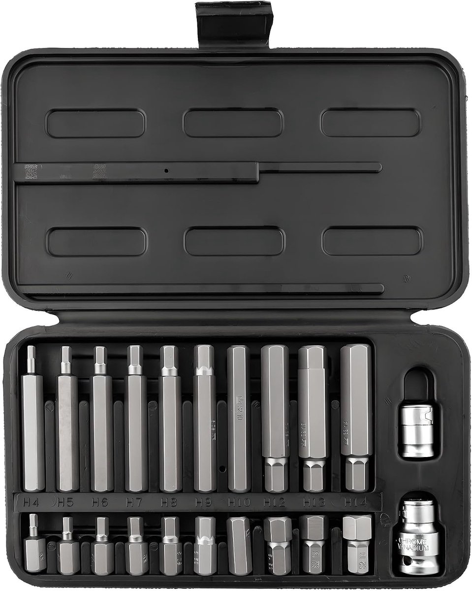 Bit set hexagon Hex 1/2 3/8 inch adapter socket wrench - ShopVlot