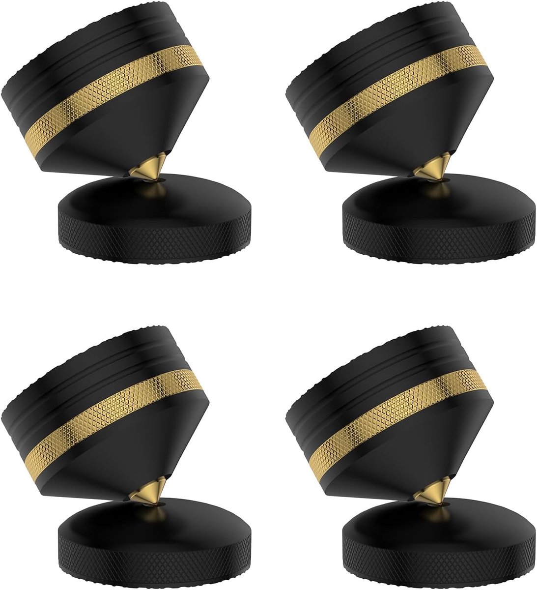 Tertullus 4 Pack HiFi Speaker Spikes, Insulation Feet, 39 x 33 mm, Aluminium Speaker Stand, Shock Absorber, Height - ShopVlot