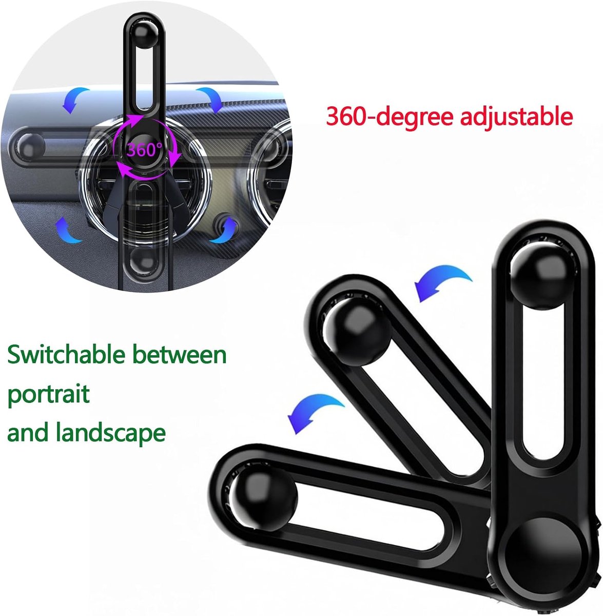 17mm/0.67inch Ball Joint Extension Arm, 2.04 inch (52mm) Adjustable Length, 360° Rotatable Extender, 17mm Female to - ShopVlot