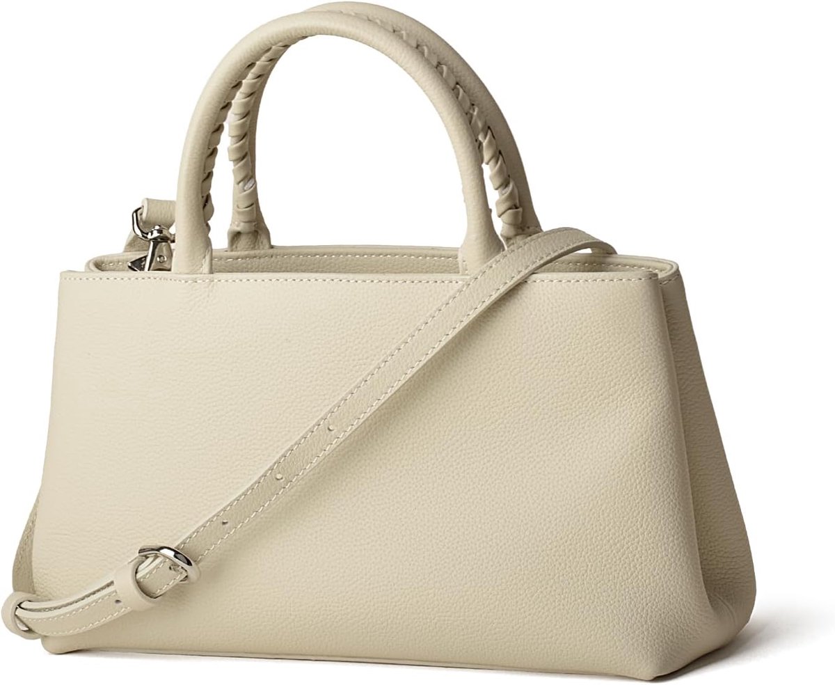 DONNAIN Volnerf lederen mini-draagtas, top handvat portemonnee en kleine lederen crossbody tassen voor vrouwen met - ShopVlot
