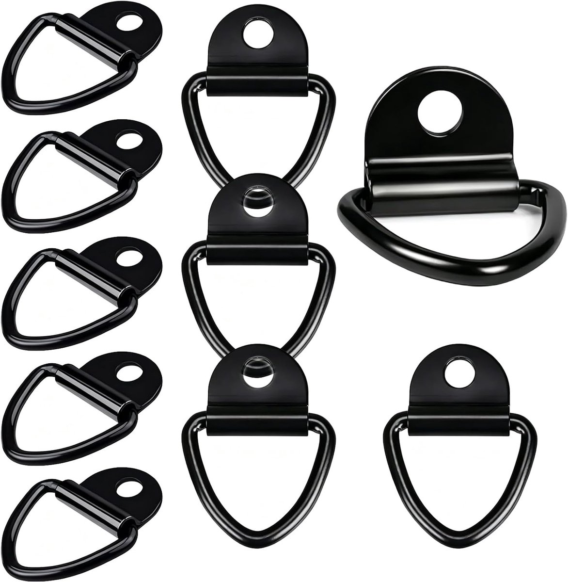 Soorringen, 10 stuks, V-ring, opbouwring, spanriem, haken met bevestigingsogen, belasting 500 kg, sjorring - ShopVlot