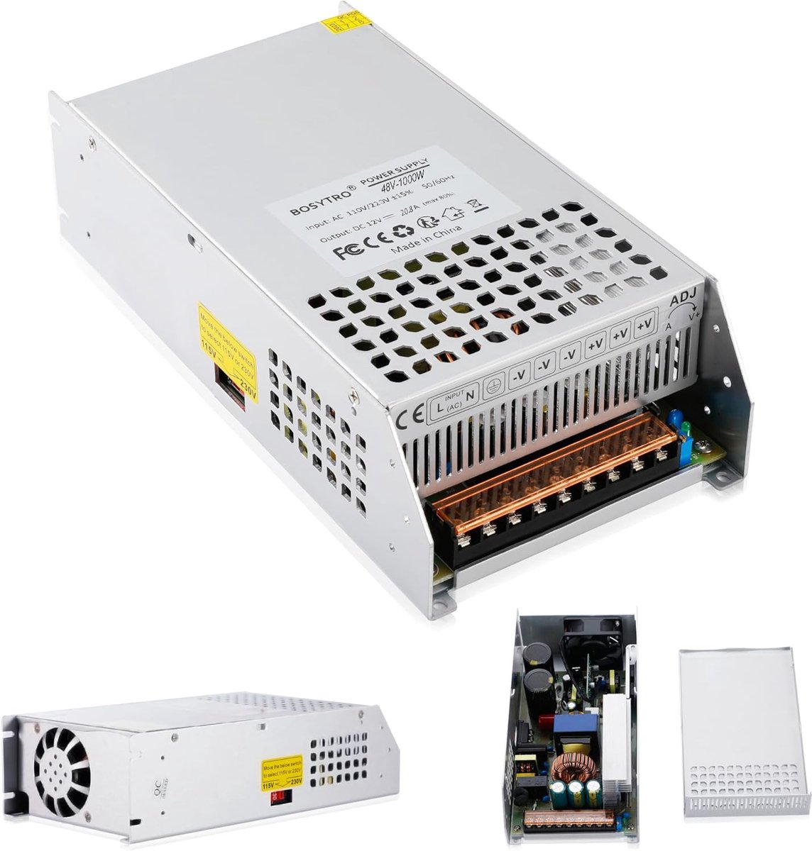Universal Switching Power Supply, DC 48V, 20.8A, 1000W, AC 110/220 DC 48V, LED Power Supply for CCTV, 3D Printers, LED - ShopVlot