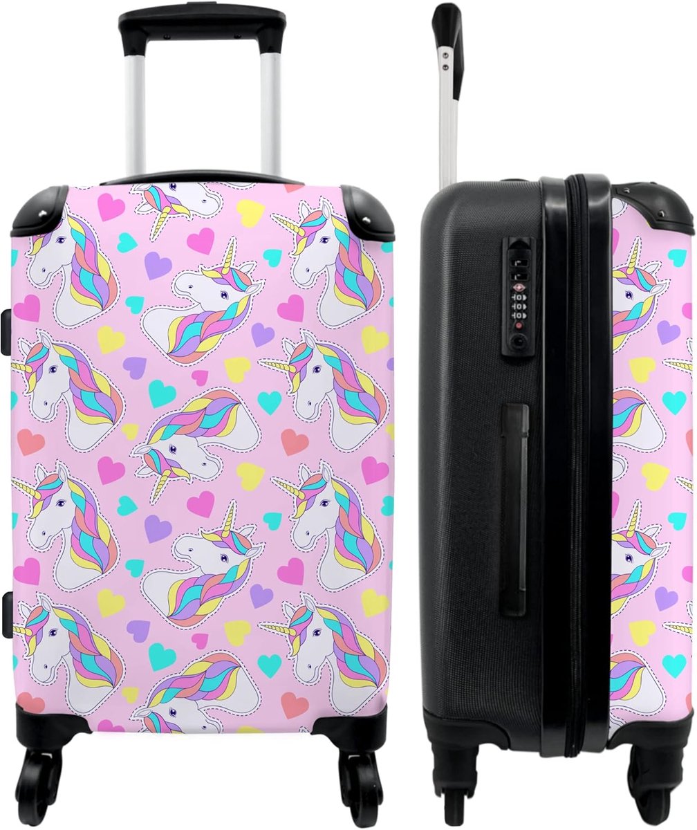 NoBoringSuitcases.com® Children's suitcase Luggage Travel Suitcase Children's trolley Suitcase Large Unicorn - ShopVlot