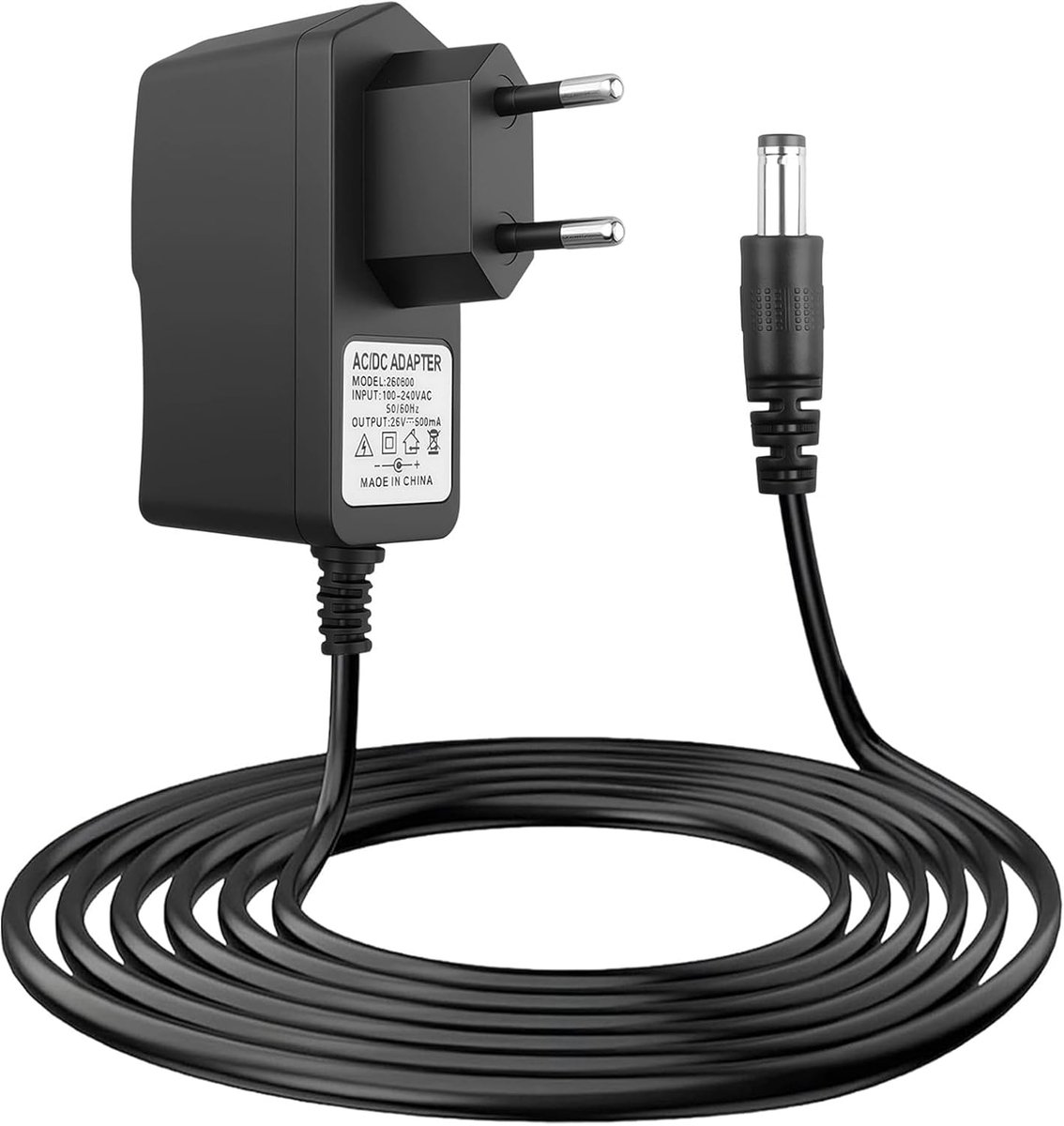Stofzuigeroplader, 26 V, 500 mA, universele netadapter voor draadloze bezem, 2-polige EU-stekker, stabiele - ShopVlot