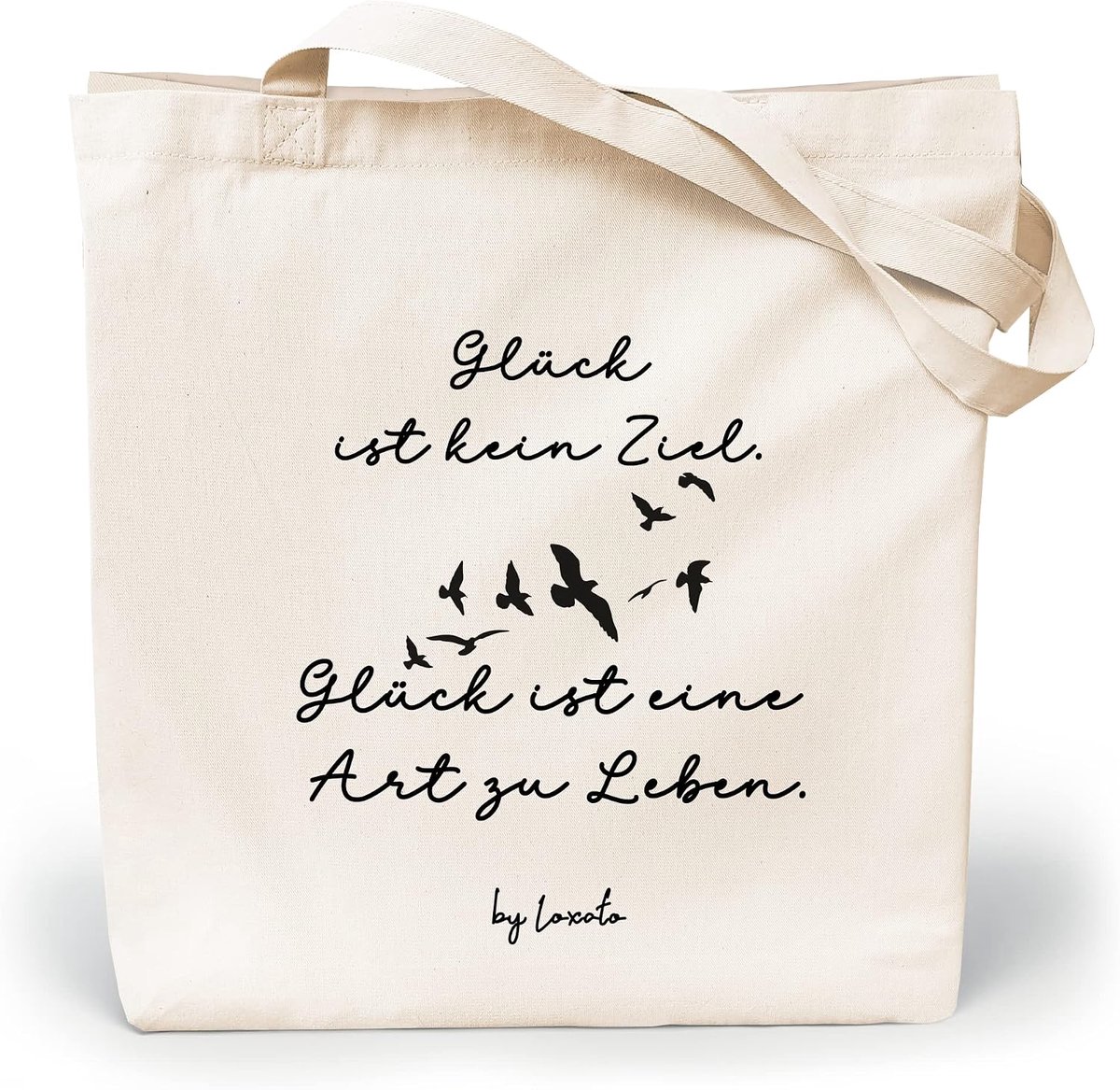 Canvas Tote Bag with Saying - Fabric Bag Printed Funny - Shopping Bag with Motif - Jute Bag Printed Funny - ShopVlot