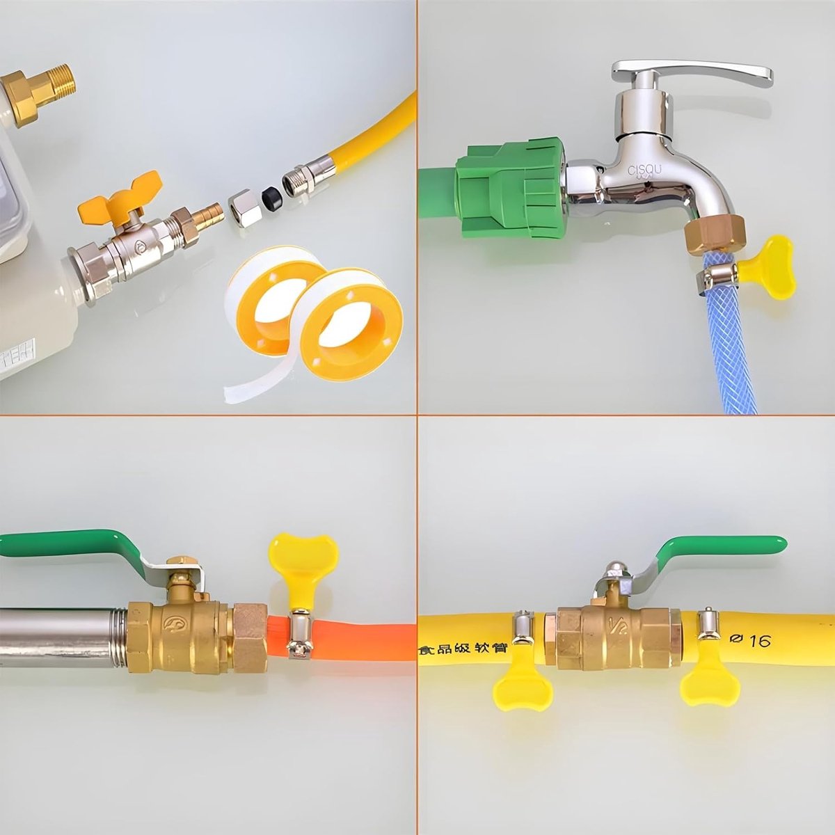 2pcs Brass Tank Connection, 1 Inch Male Thread x 3/4 Inch Female Thread, Rain Barrel Feeder, with Hose Spout 25mm - ShopVlot