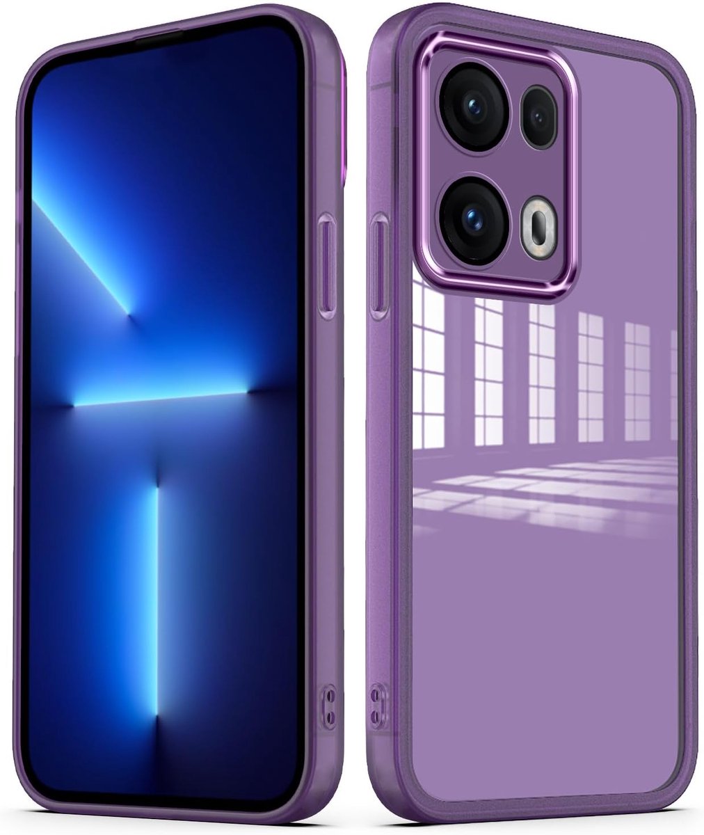 YUXING Transparent Case for Oppo Reno 13 Pro 5G with Camera Lens Protector Soft Ultra Thin Slim Shockproof Bumper Back - ShopVlot