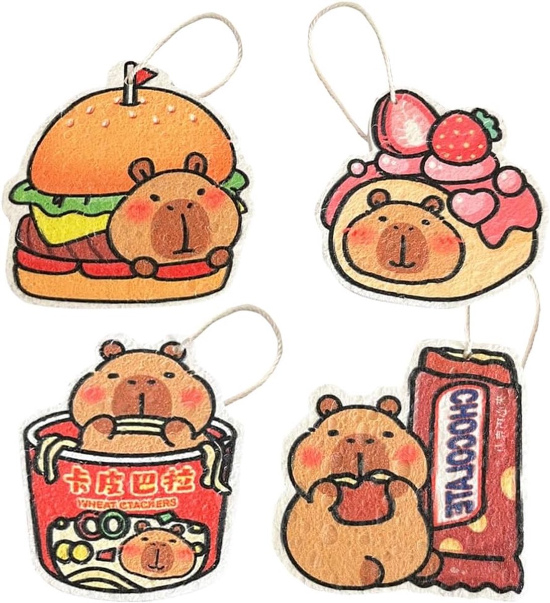Capybara Rinsing Sponge Absorbent Sponge Cloth Cute Kitchen Sponge Animal Scouring Sponge Funny Cleaning Sponge Highly - ShopVlot