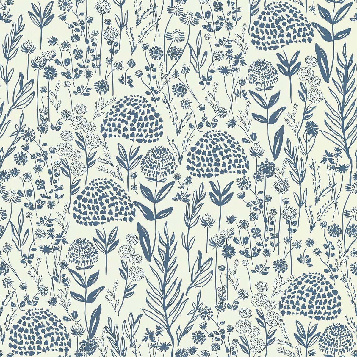 CiCiwind Self-Adhesive Wallpaper 44 cm x 3 m Beige Blue Flowers Wallpaper Waterproof Furniture Film Self-Adhesive - ShopVlot