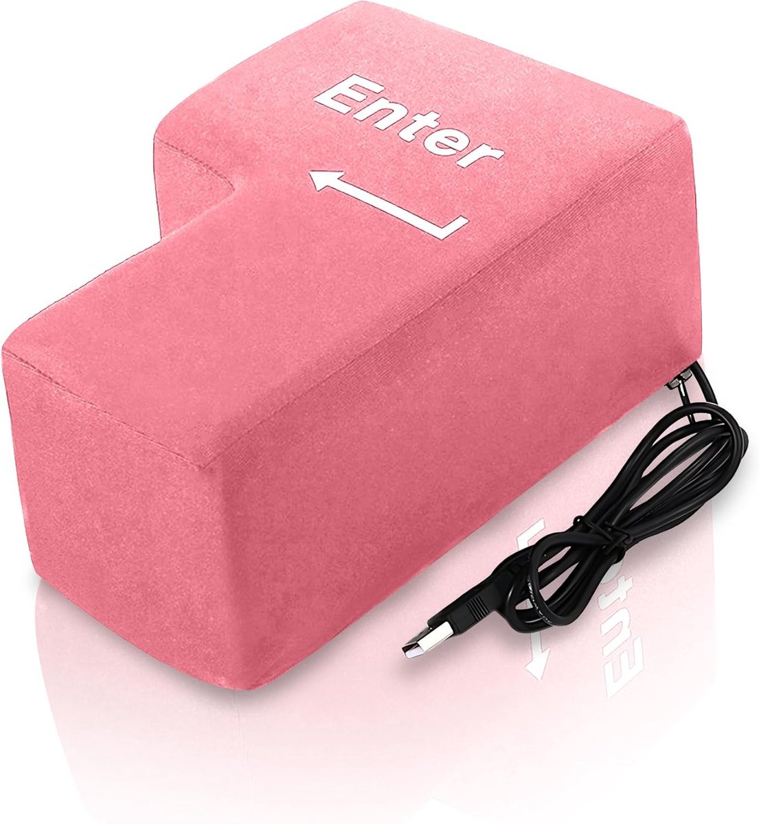 Daity Large Enter Button Multifunction Enter Button Pillow with Data Input Keys USB Anti-Stress Pillow for Office - ShopVlot