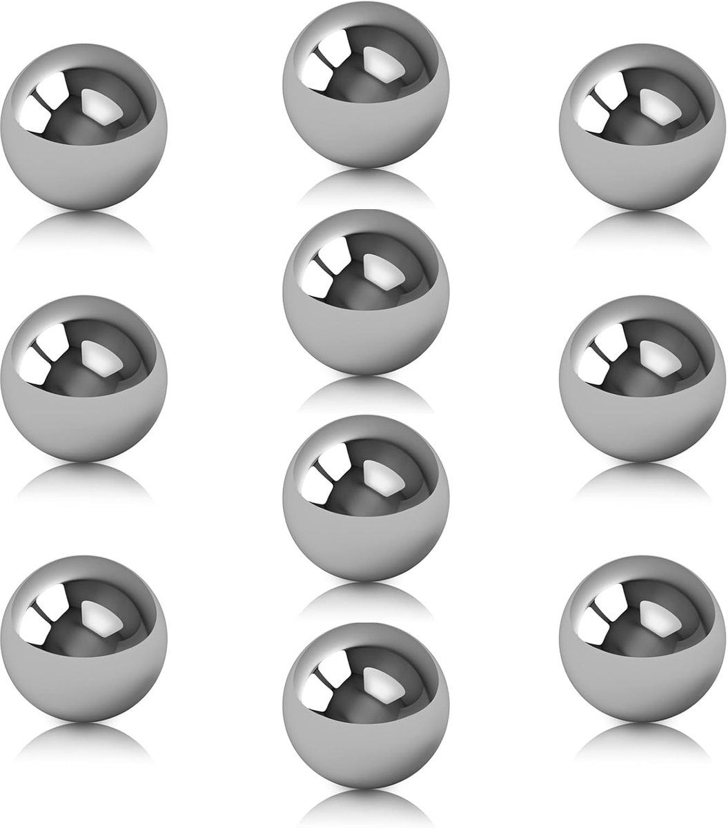 Stainless Steel Ball, 10 Pieces Seamless Globe, 15mm Diameter, Faceted Stainless Steel Ball, Polished Hollow Ball - ShopVlot