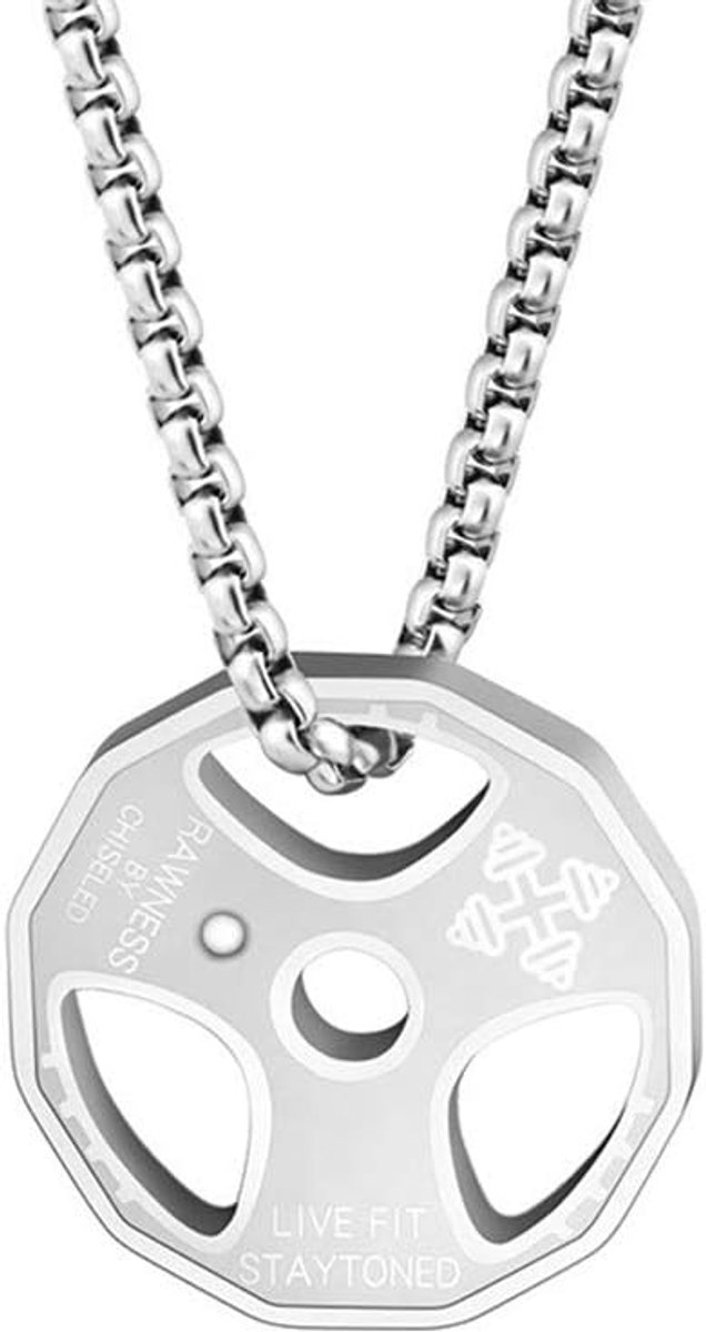 AILUOR Men's Ladies Dumbbell Pendant Necklace Stainless Steel Couples Barbell Pendant Fitness Gym Sports Dumbbell - ShopVlot
