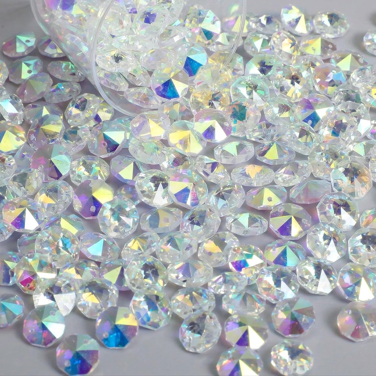Colored octagonal crystal beads - ShopVlot