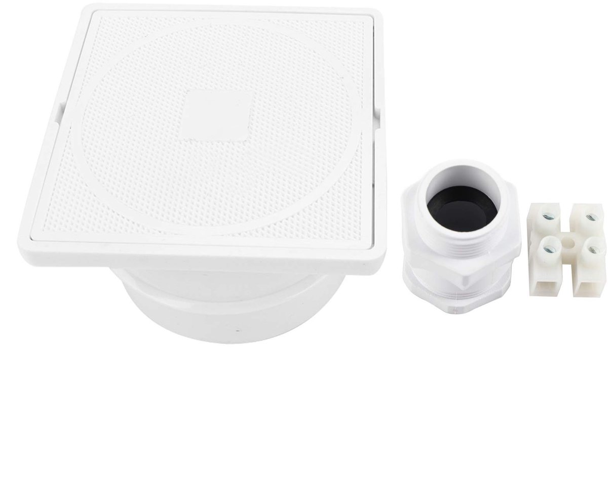 Solidchoice - Onderwateraansluitdoos - Spatwaterdicht - Voor zwembadaccessoires - 13 x 13 cm - Lichtverdeling - Geschikt voor zwembaden - Kunststof