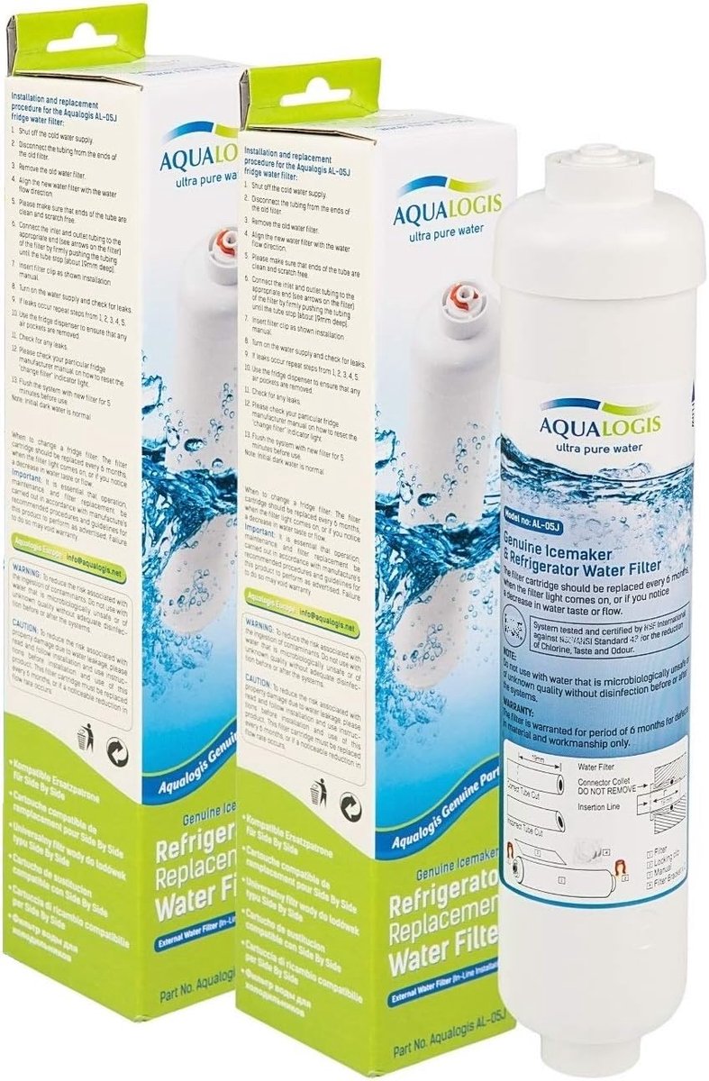 Waterfilter Aqualogis AL-05J - 2 Pack - Compatibel met Samsung - Vervangingsfilter voor koelkast - ShopVlot