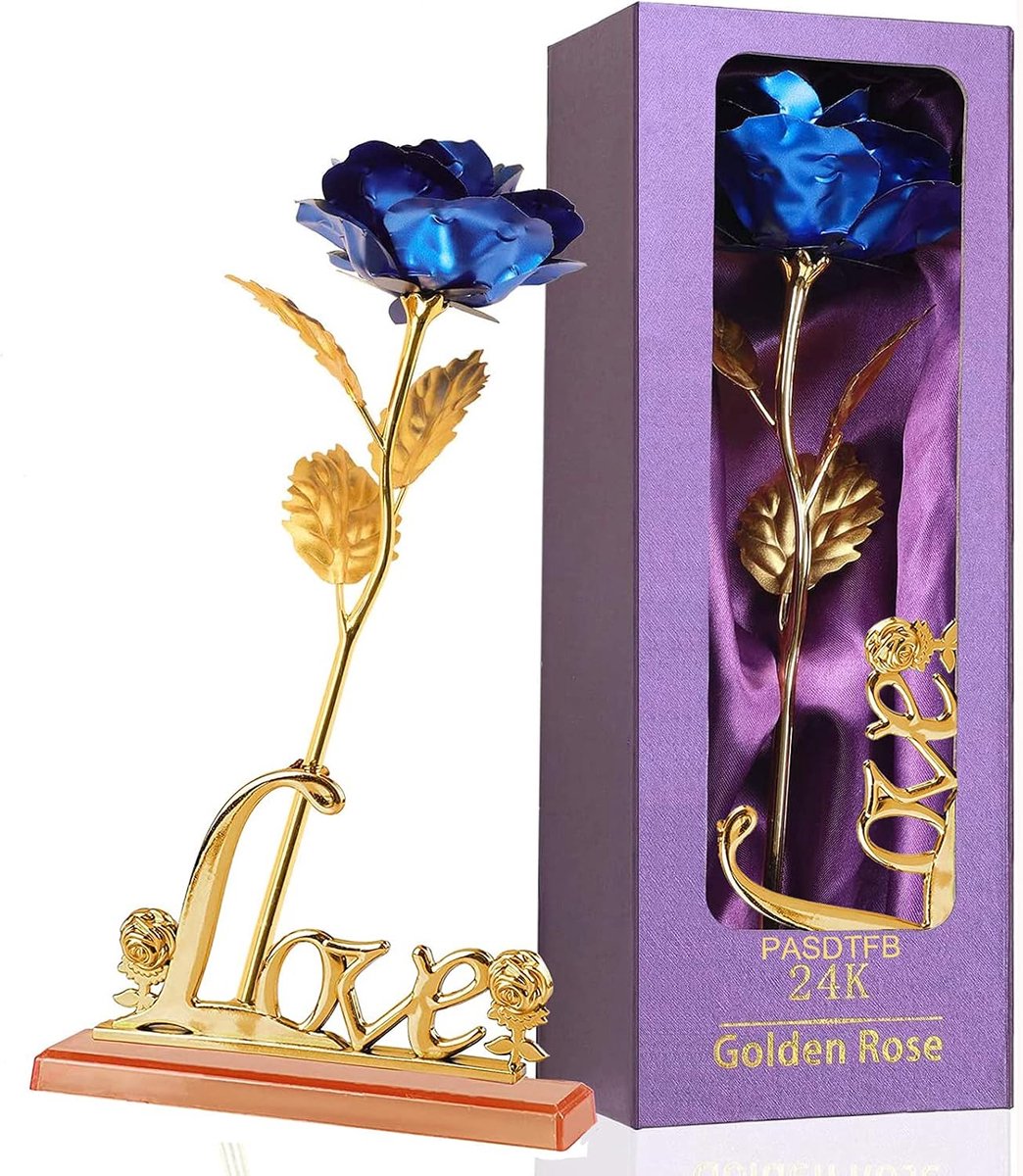 Kunstbloem 24K Gouden Roos - Gouden folie - Duurzaam en stijlvol geschenk voor haar - ShopVlot