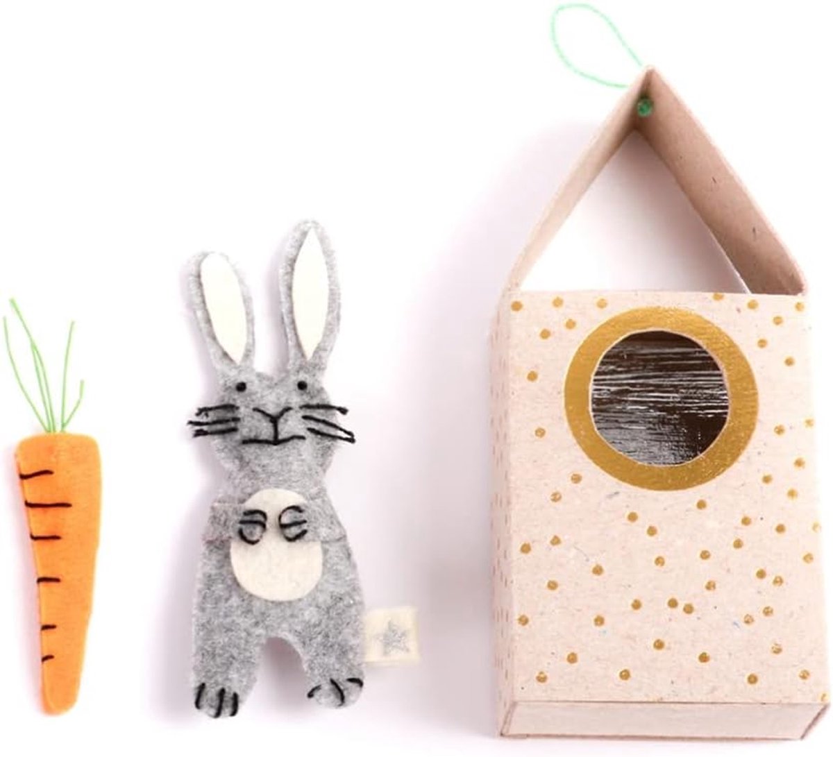 Huisdecoratie vrienden konijn - 11 x 5 x 2 cm - schattig ontwerp - perfect voor thuis - ShopVlot