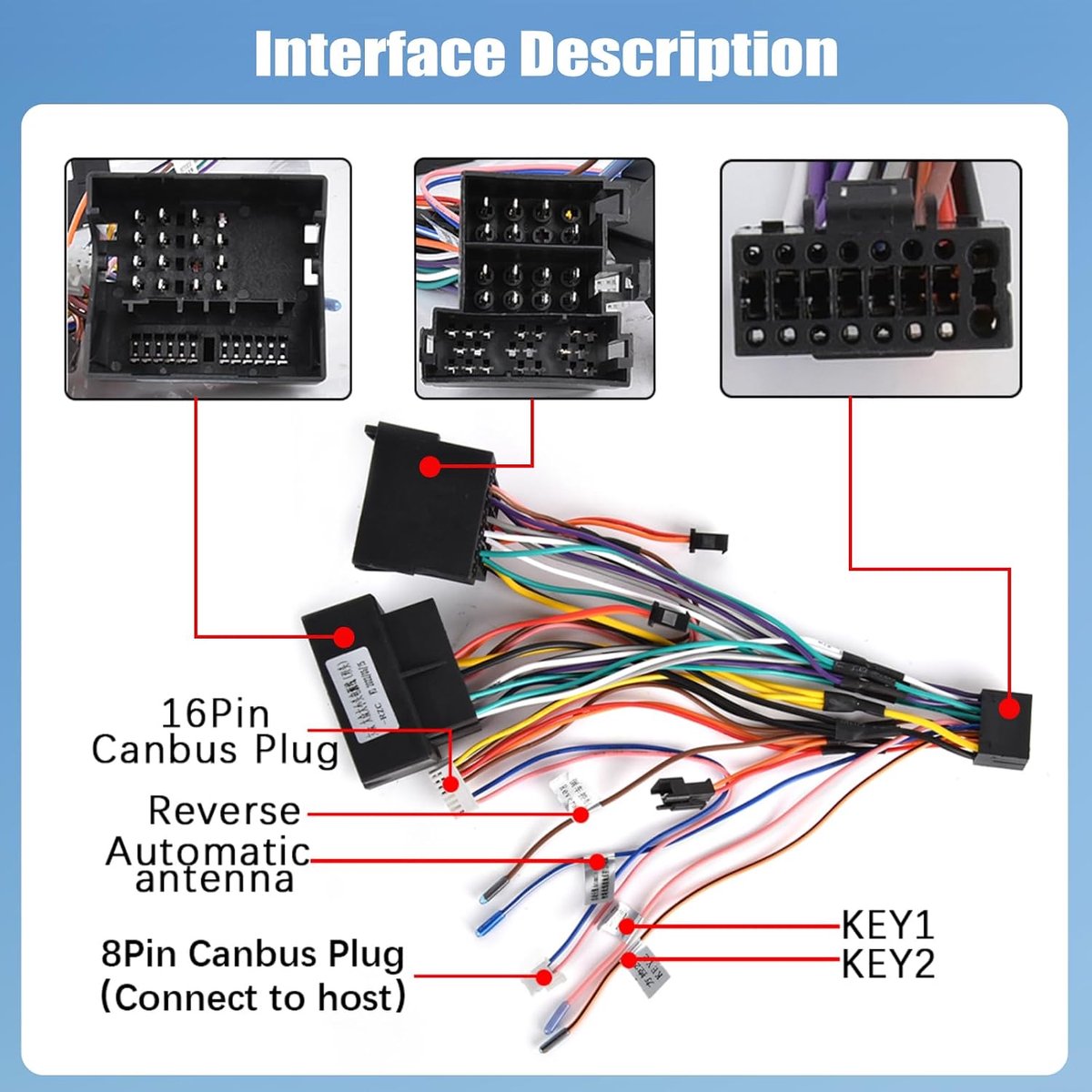ISO adapter kabel 36 pin & 40 pin - voor VW/Audi - met radio antenne en stuurwielbediening - ShopVlot
