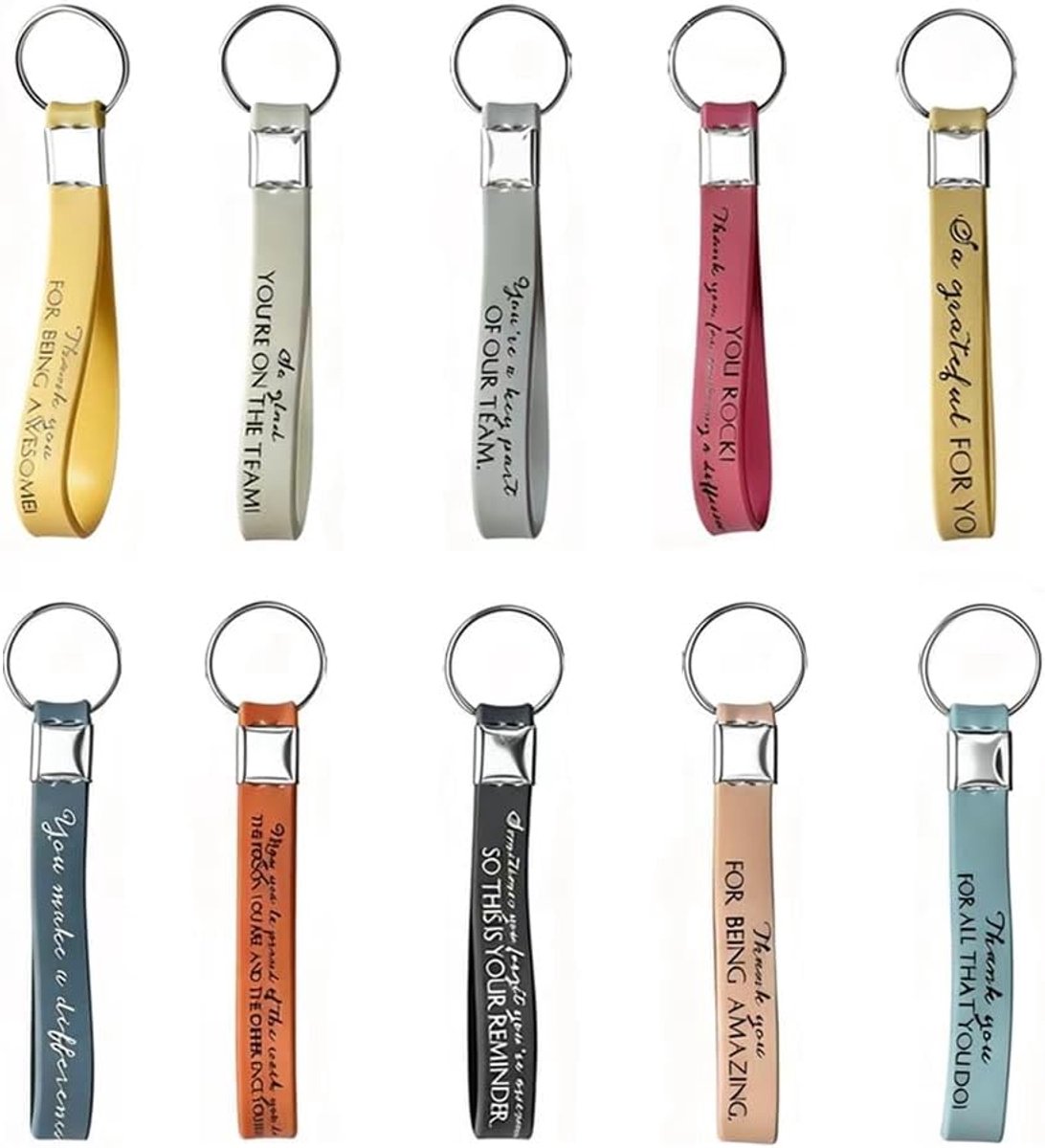 Sleutelhangers met motiverende berichten - 30 stuks - inspirerende accessoires - perfect als verjaardagscadeau - ShopVlot