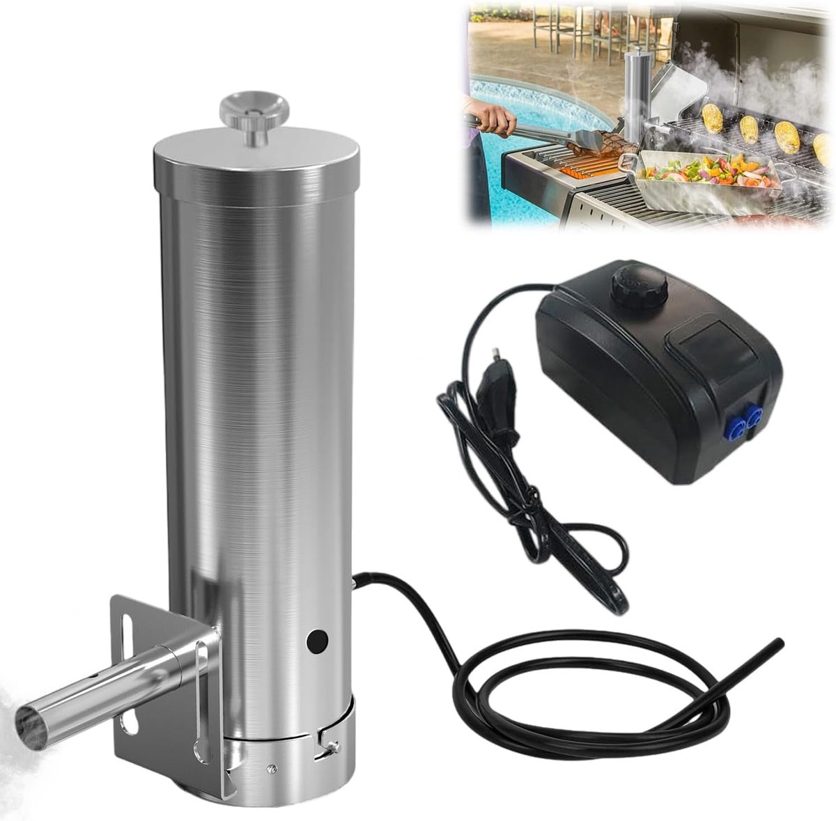 Rookgenerator voor koud roken - RVS - met pomp - ideaal voor vis en vlees - ShopVlot