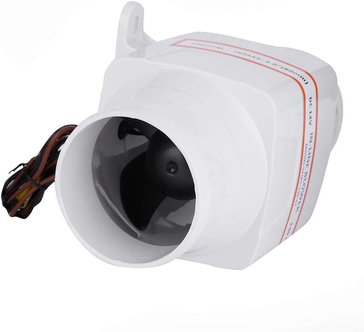 Luchtblazer 75mm - 12V Inline Ventilator - Corrosiebestendig - Perfect voor Jacht en Caravans - ShopVlot